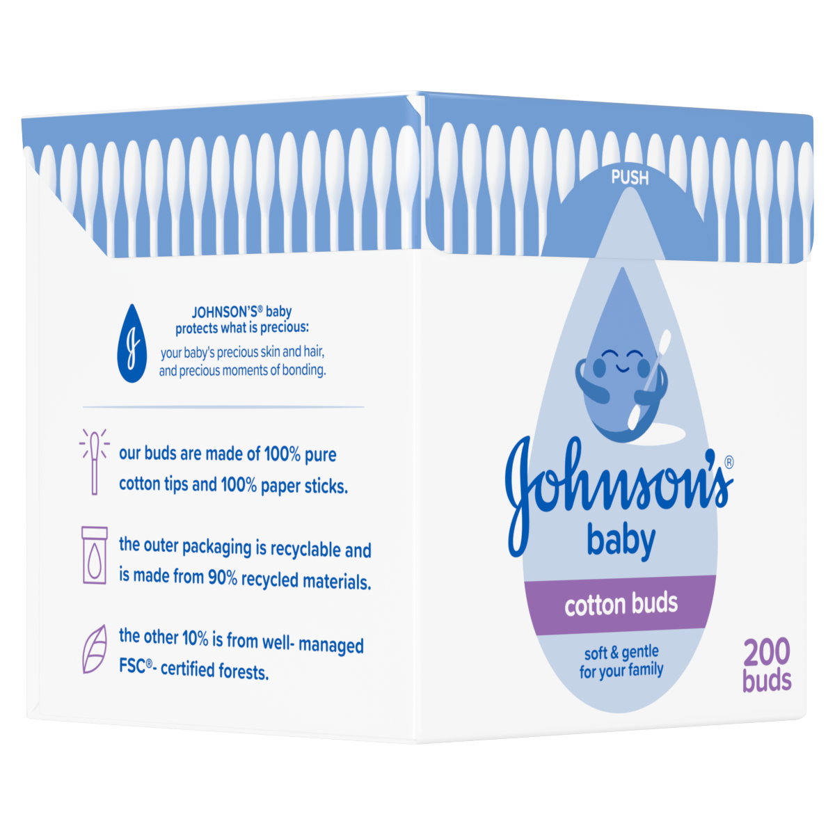 Johnson’s Baby Cotton Buds 200 Pieces