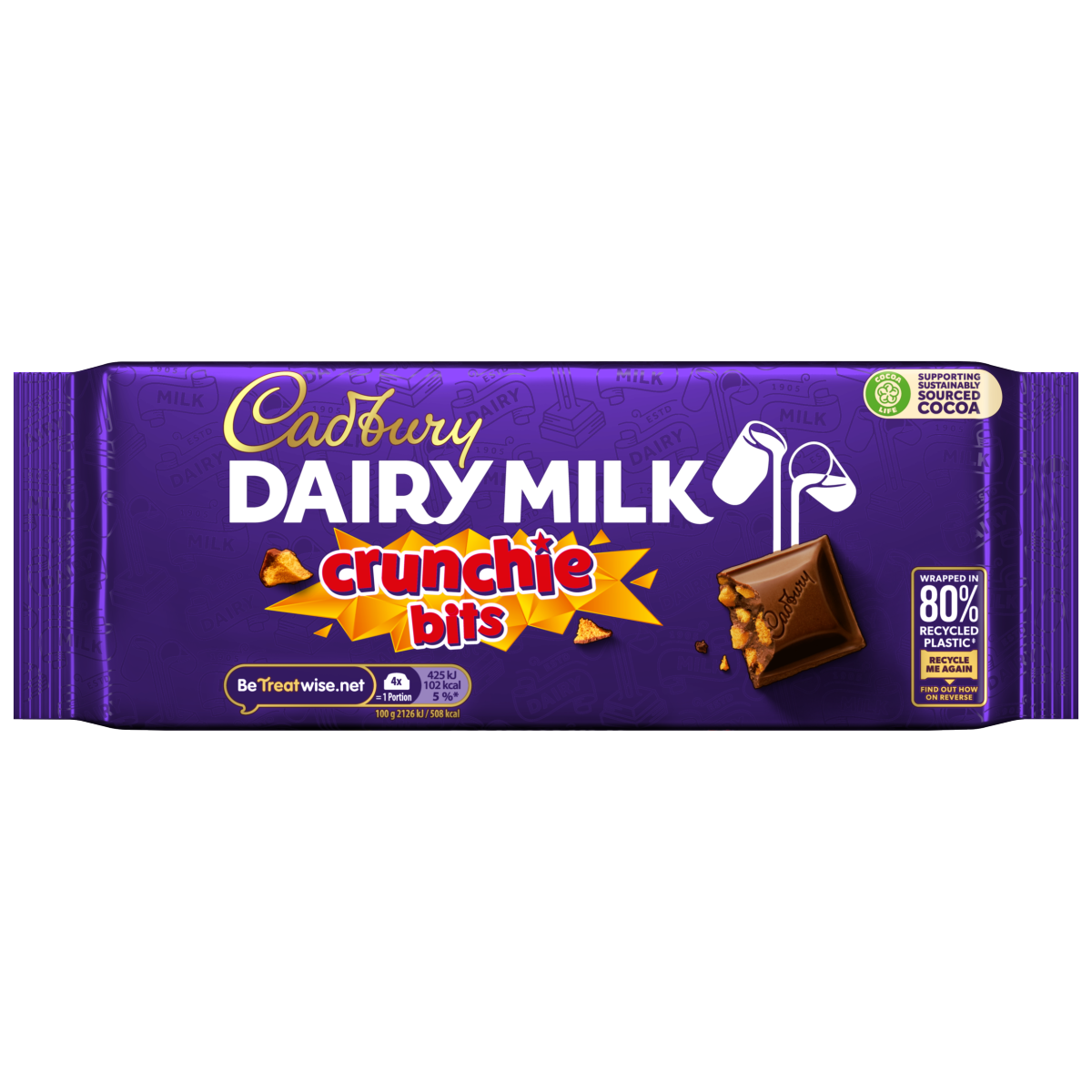 Cadbury Dairy Milk Crunchie Bits Chocolate Bar 180g