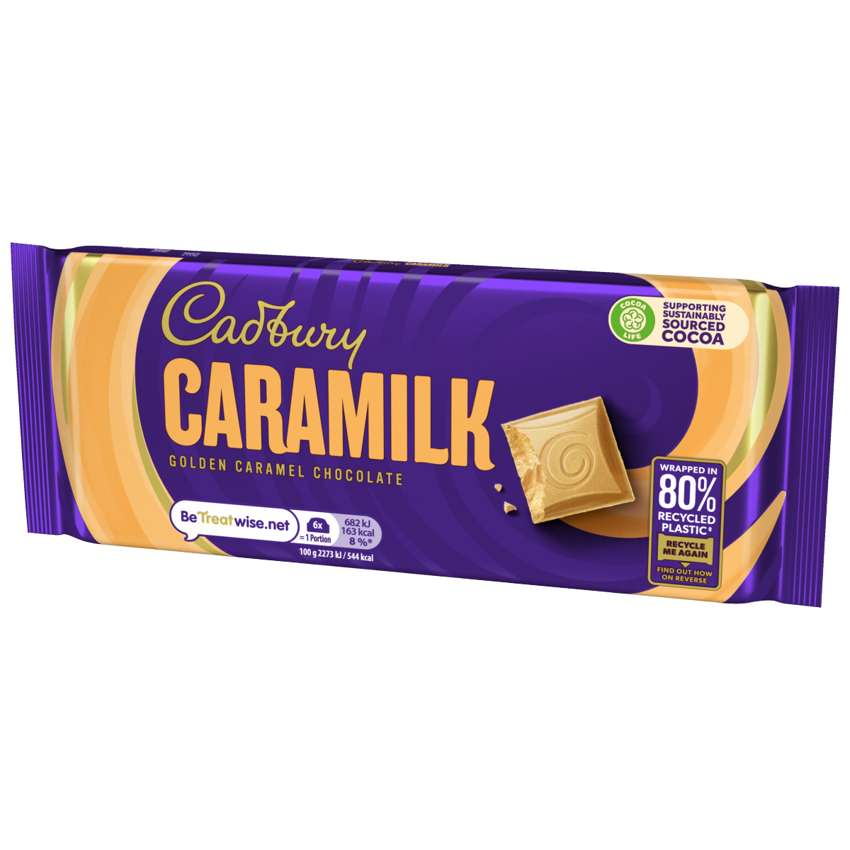Cadbury Caramilk Golden Caramel Chocolate Bar 90g