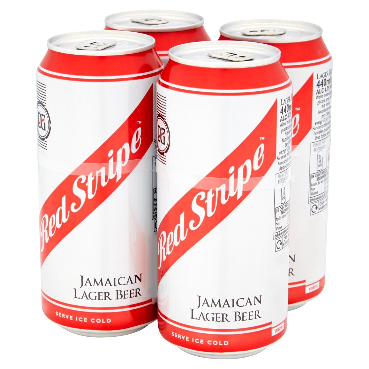 Red Stripe Jamaica Lager Beer 4 x 440ml Cans