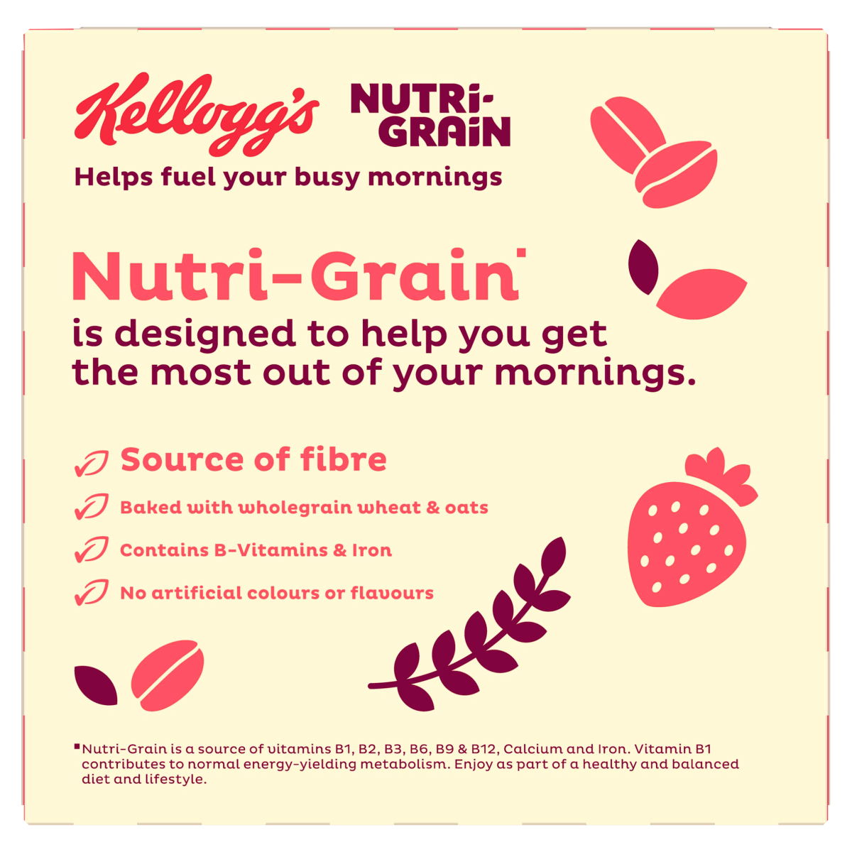 Kellogg’s Nutri-Grain Strawberry 6 x 37g (222g)