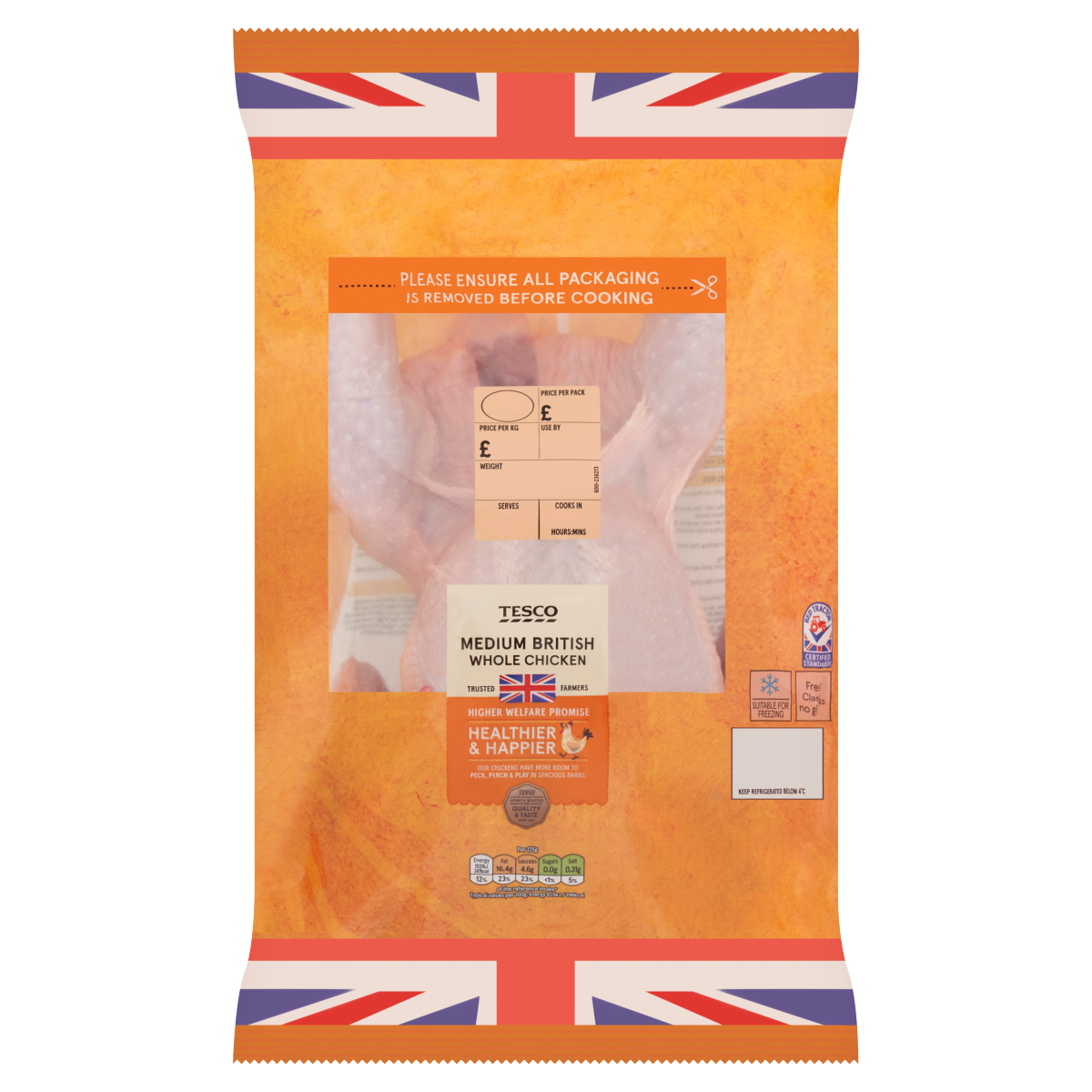 Tesco Medium British Whole Chicken 1.622kg