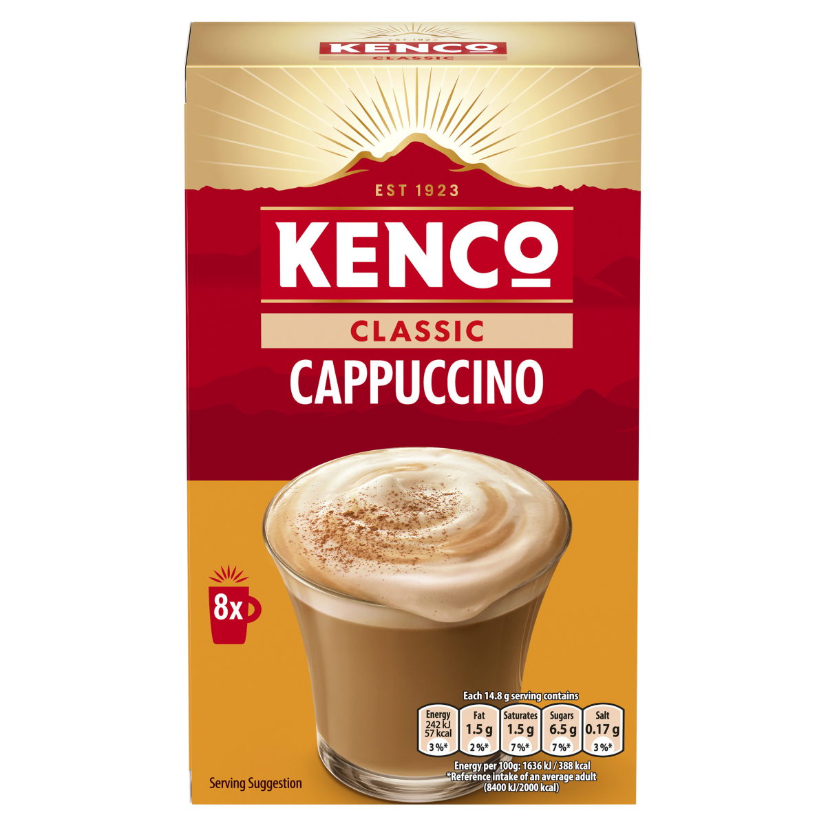 Kenco Classic Cappuccino 8 x 14.8g