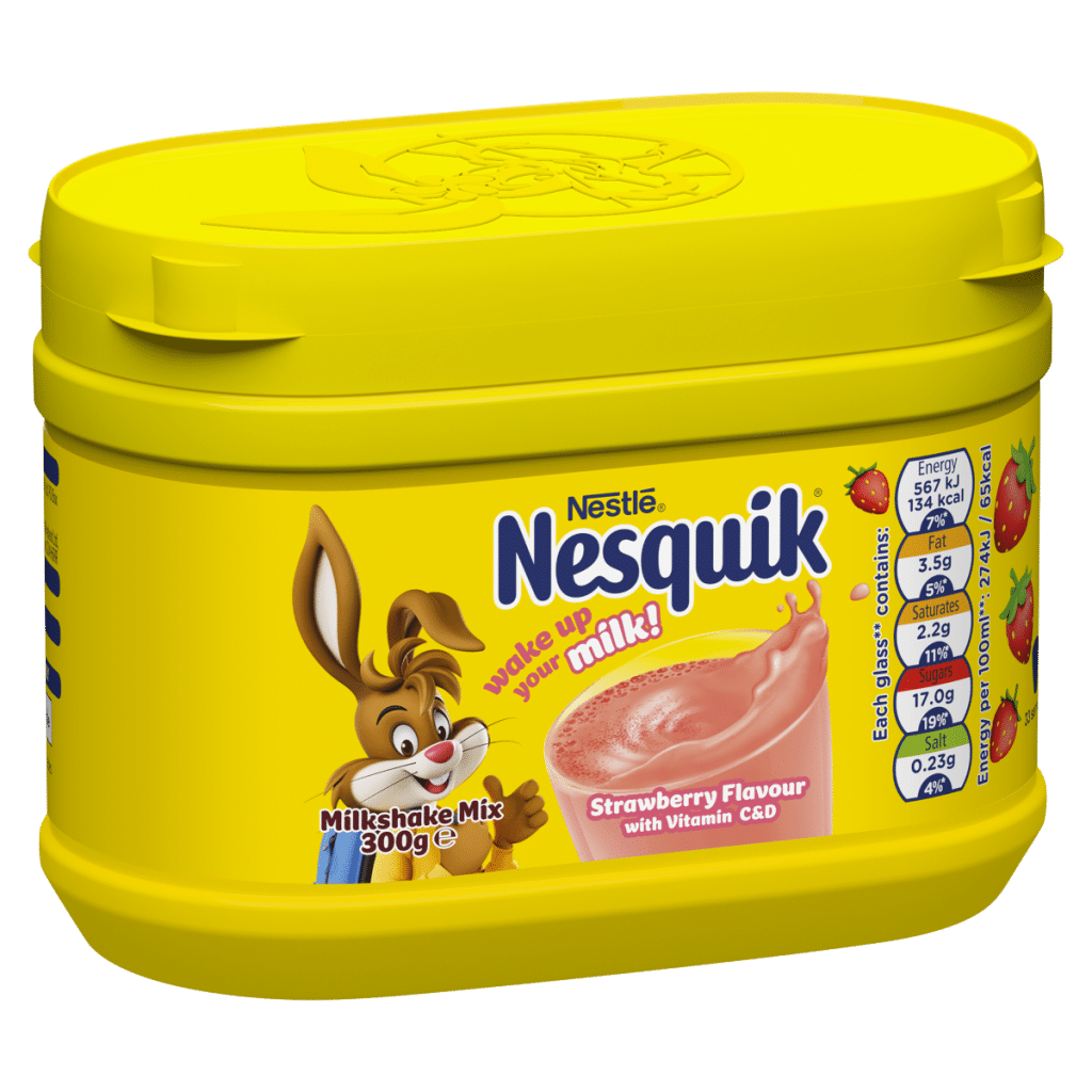 Nesquik Strawberry Flavour with Vitamin C&D Milkshake Mix 300g