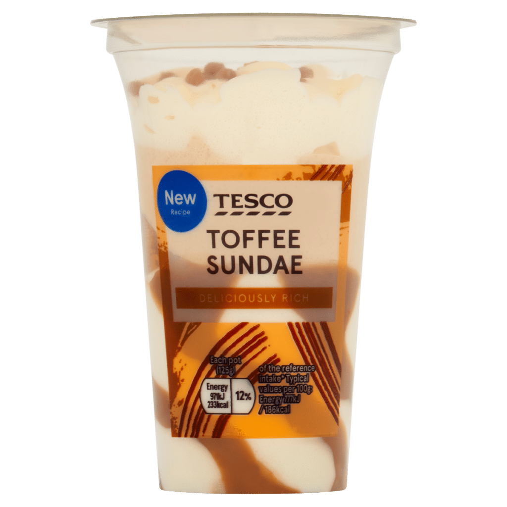 Tesco Toffee Sundae 125ge