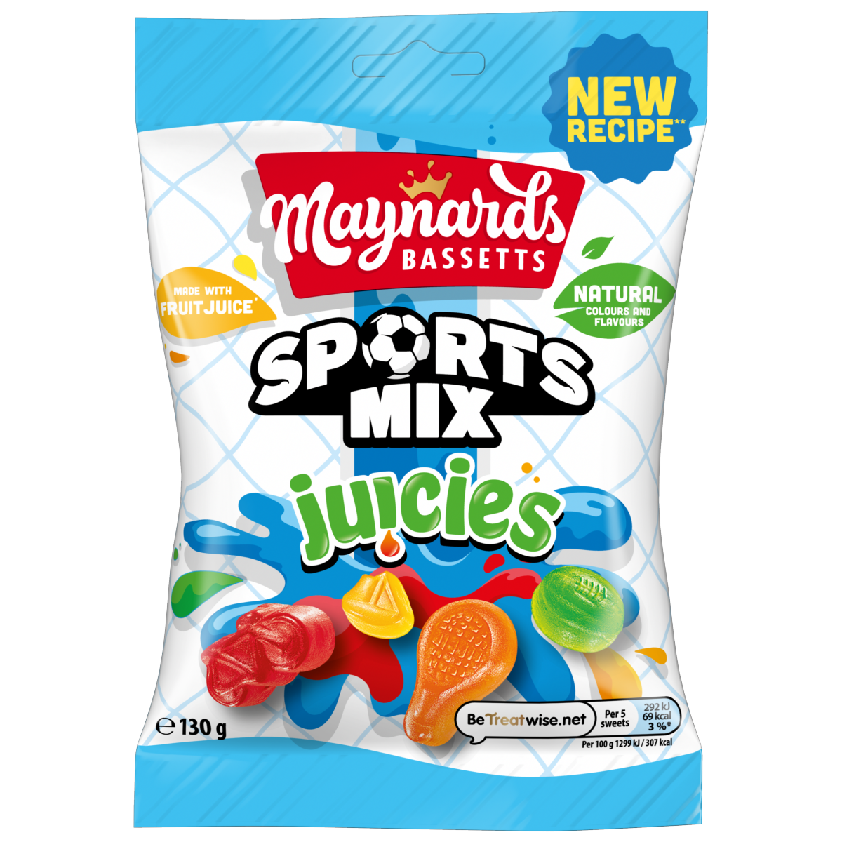 Maynards Bassetts Sports Mix Juicies Sweets Sharing Bag 130g