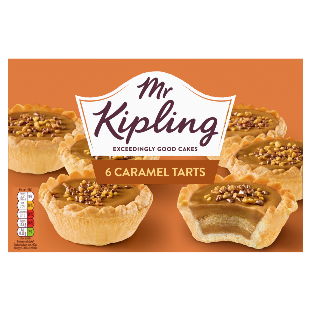 Mr Kipling 6 Caramel Tarts