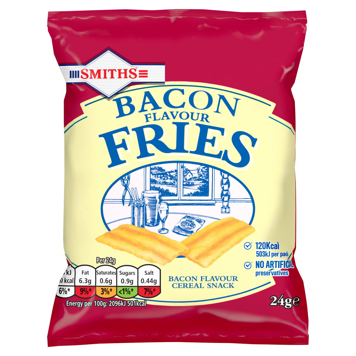 Smiths Fries Bacon  Snacks Crisps 24g