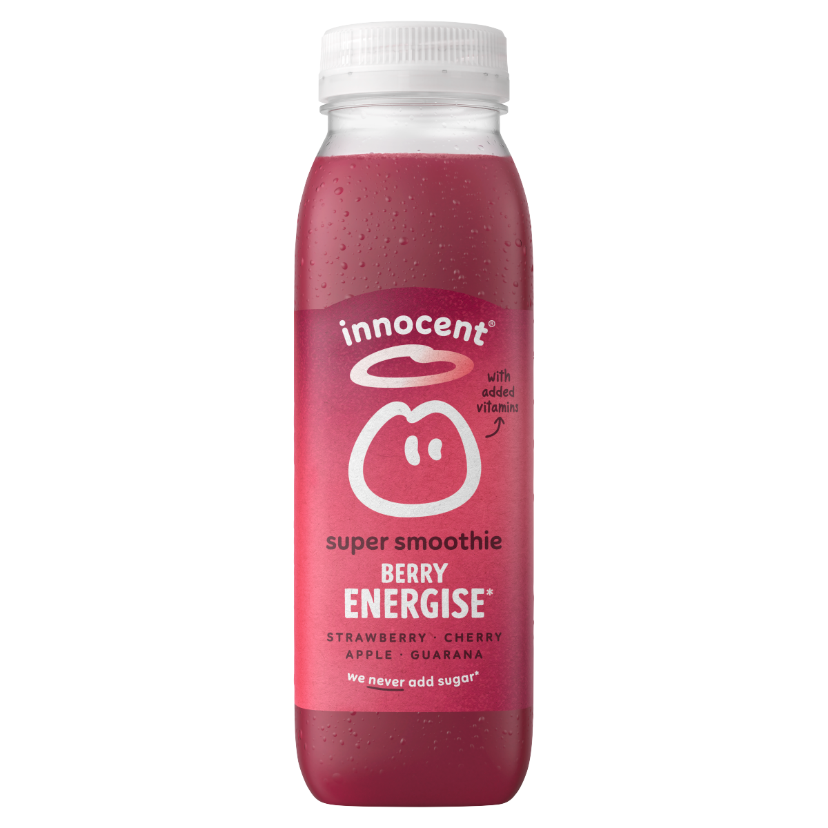 innocent Berry Energise, Strawberry, Cherry, Apple & Guarana Super Smoothie 330ml