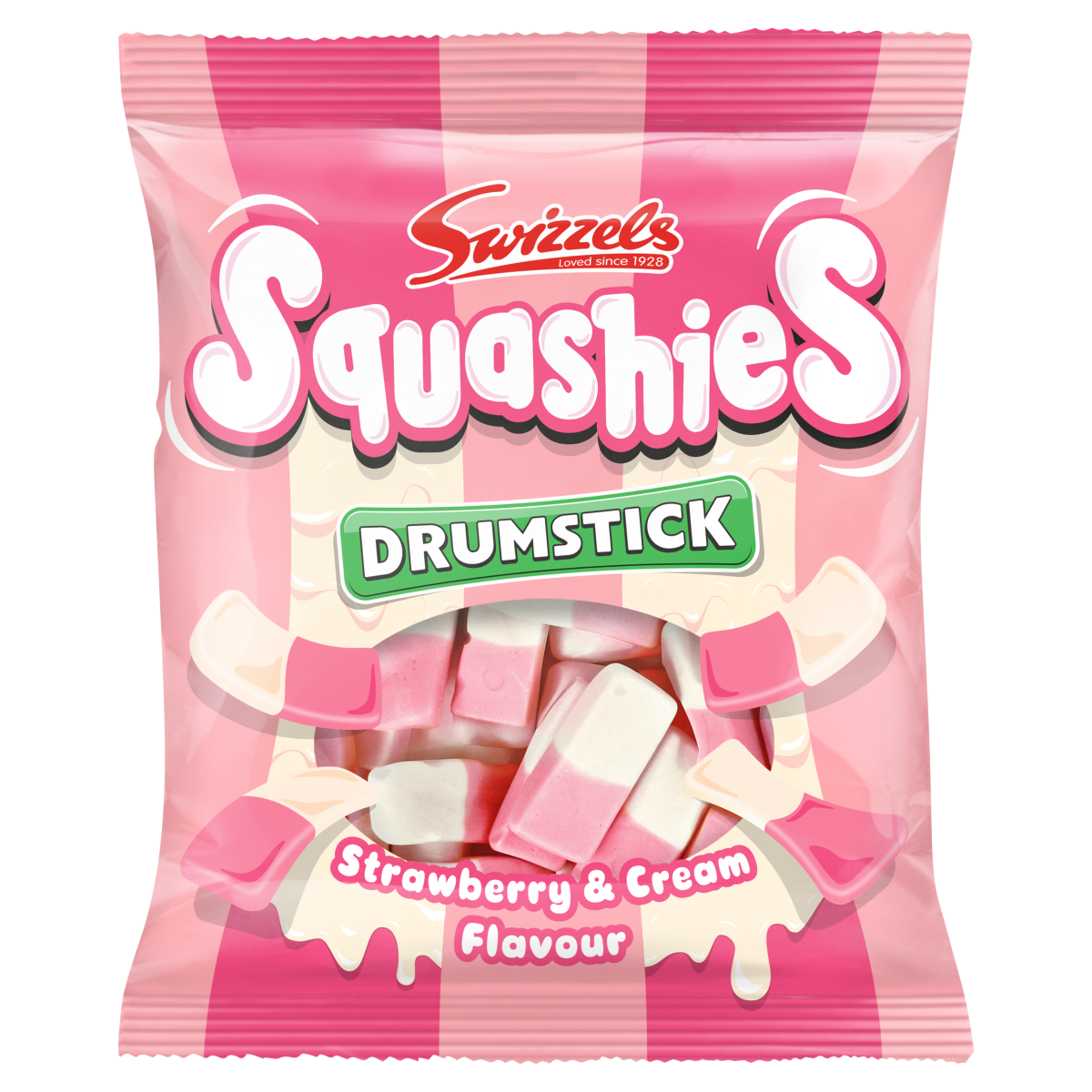 Swizzels Squashies Drumstick Strawberry & Cream Flavour 120g