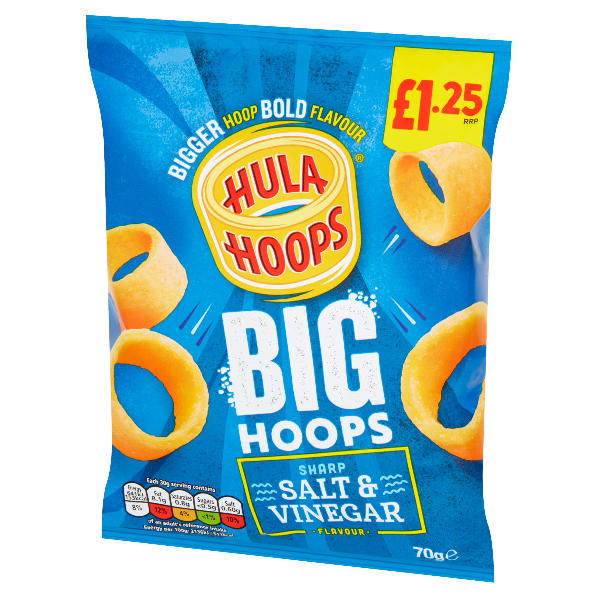 Hula Hoops Big Hoops Sharp Salt & Vinegar Flavour 70g