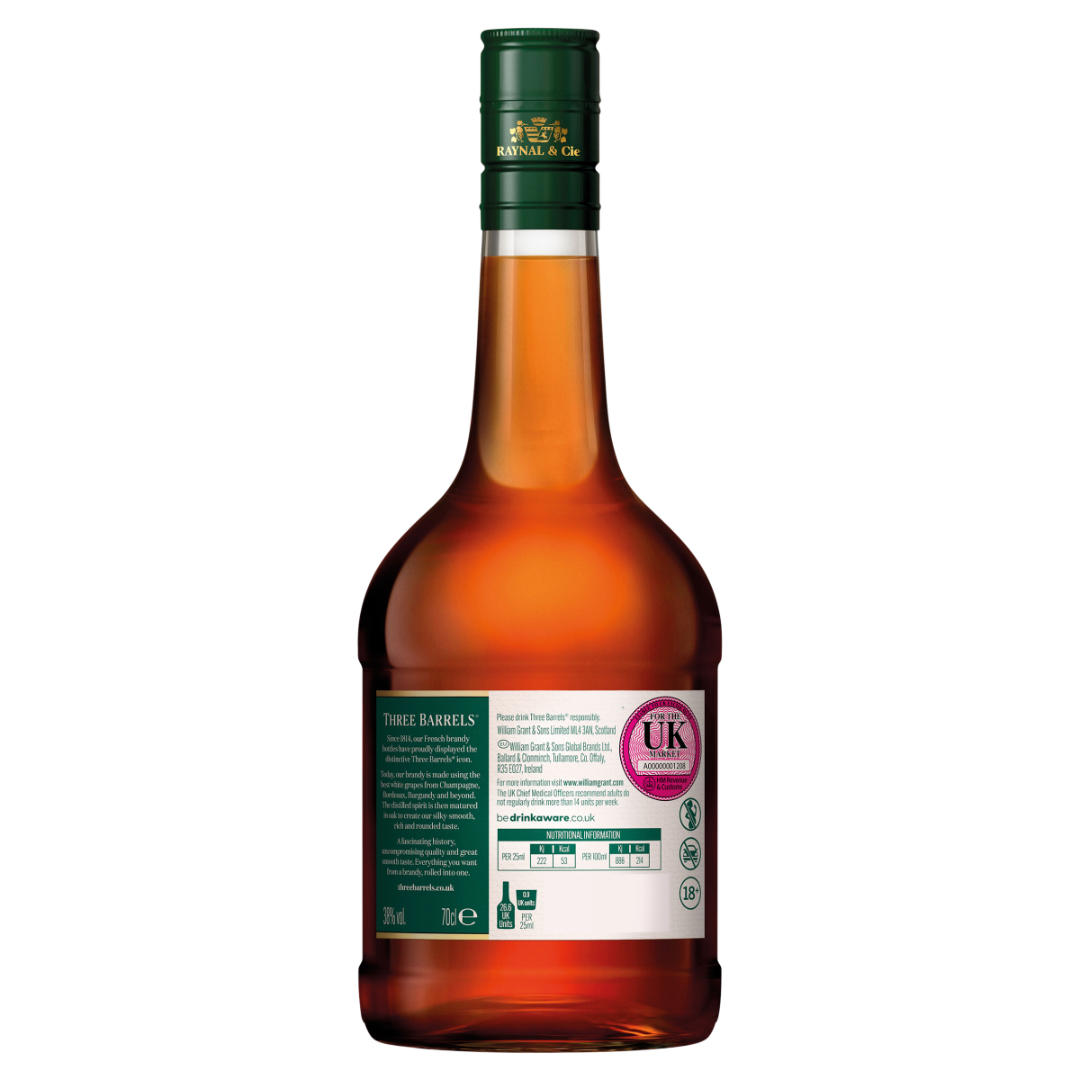 Three Barrels 70cl - One Stop