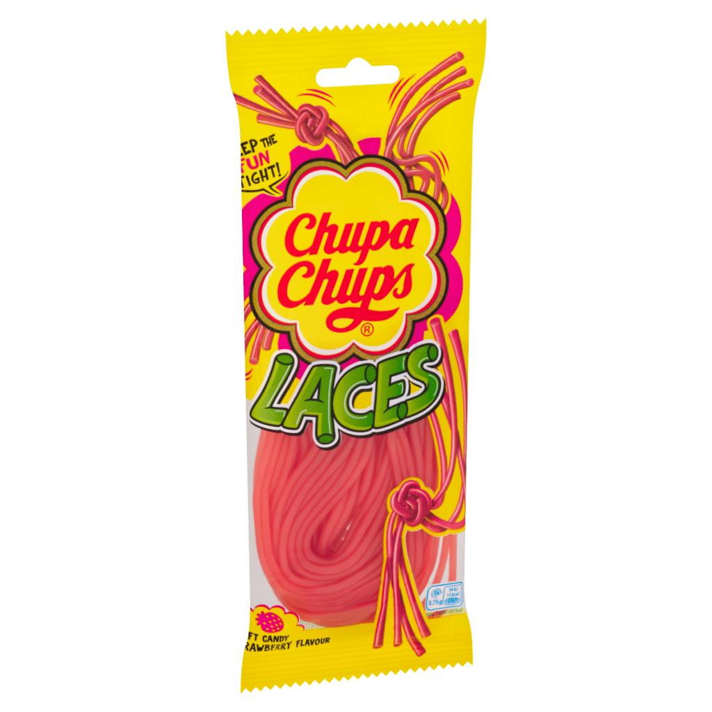 Chupa Chups Laces Soft Candy Strawberry Flavour 90g