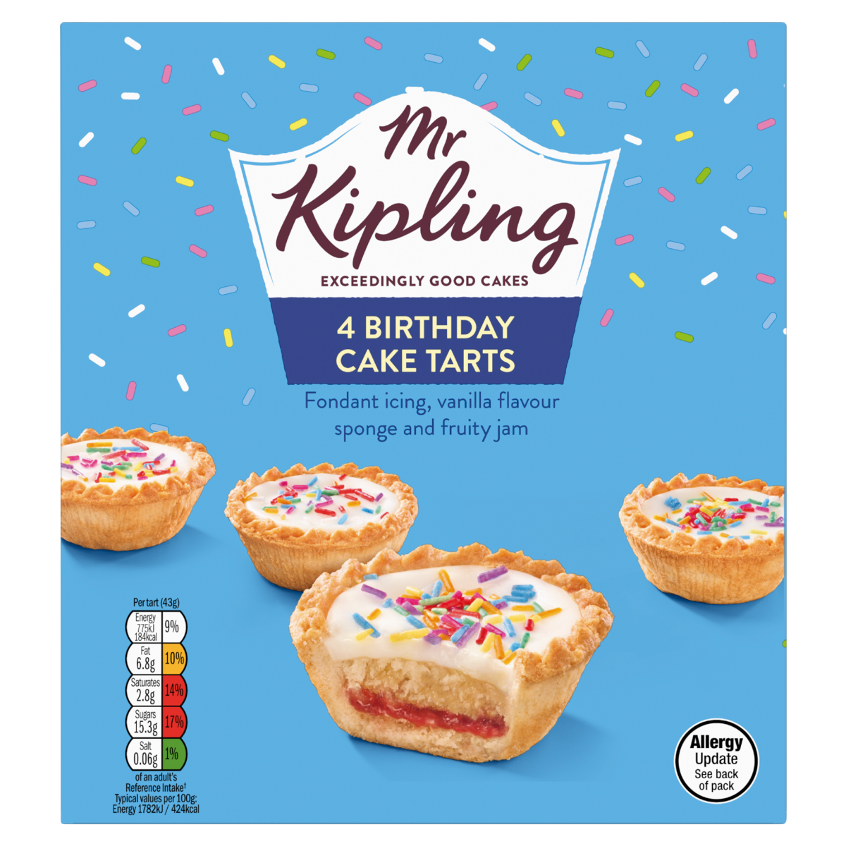 Mr Kipling 4 Birthday Cake Tarts