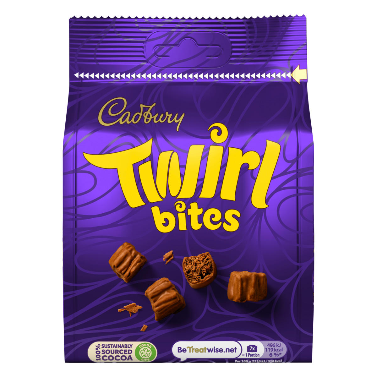 Cadbury Twirl Bite Size Chocolate Pieces 109 Gr