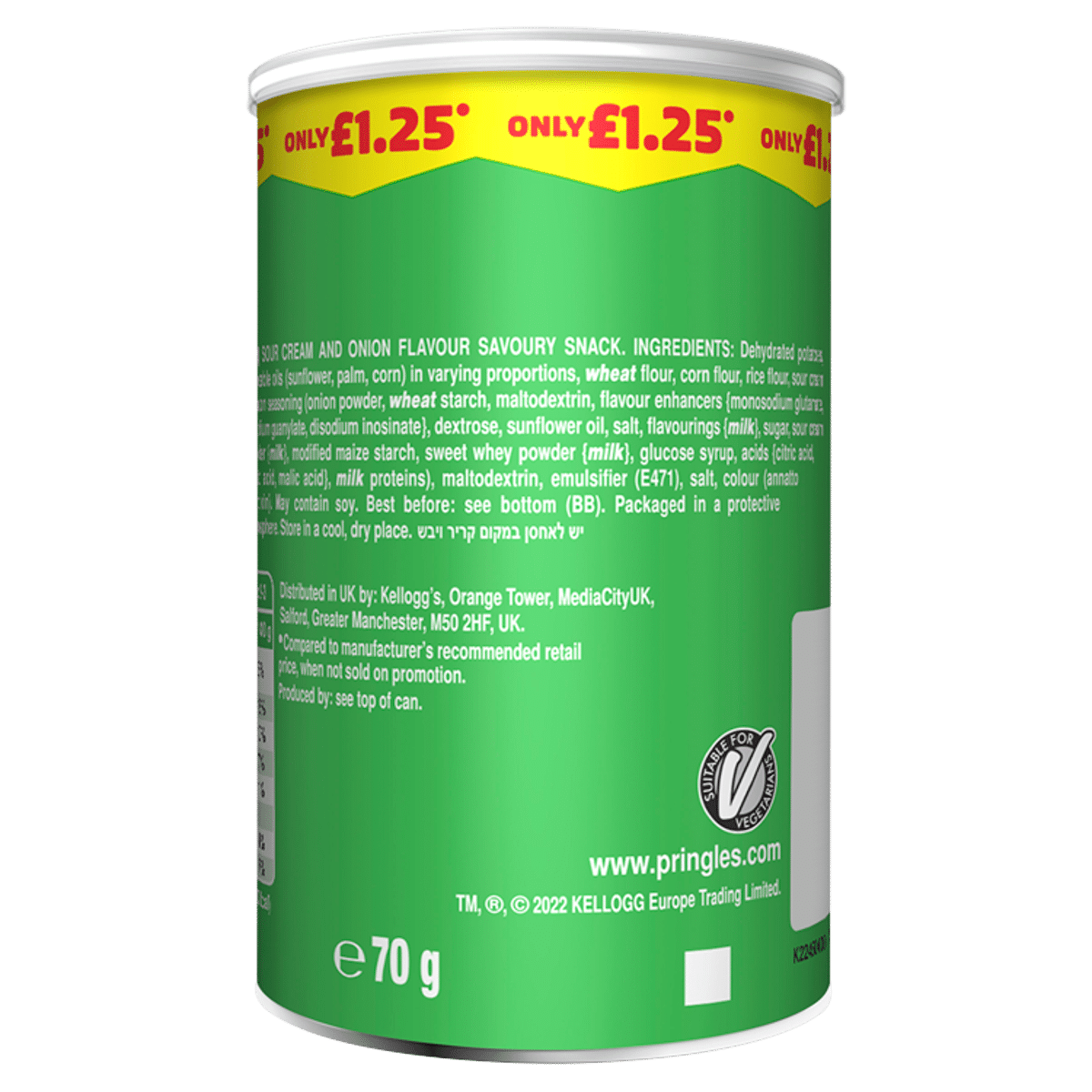 Pringles Sour Cream & Onion 70g