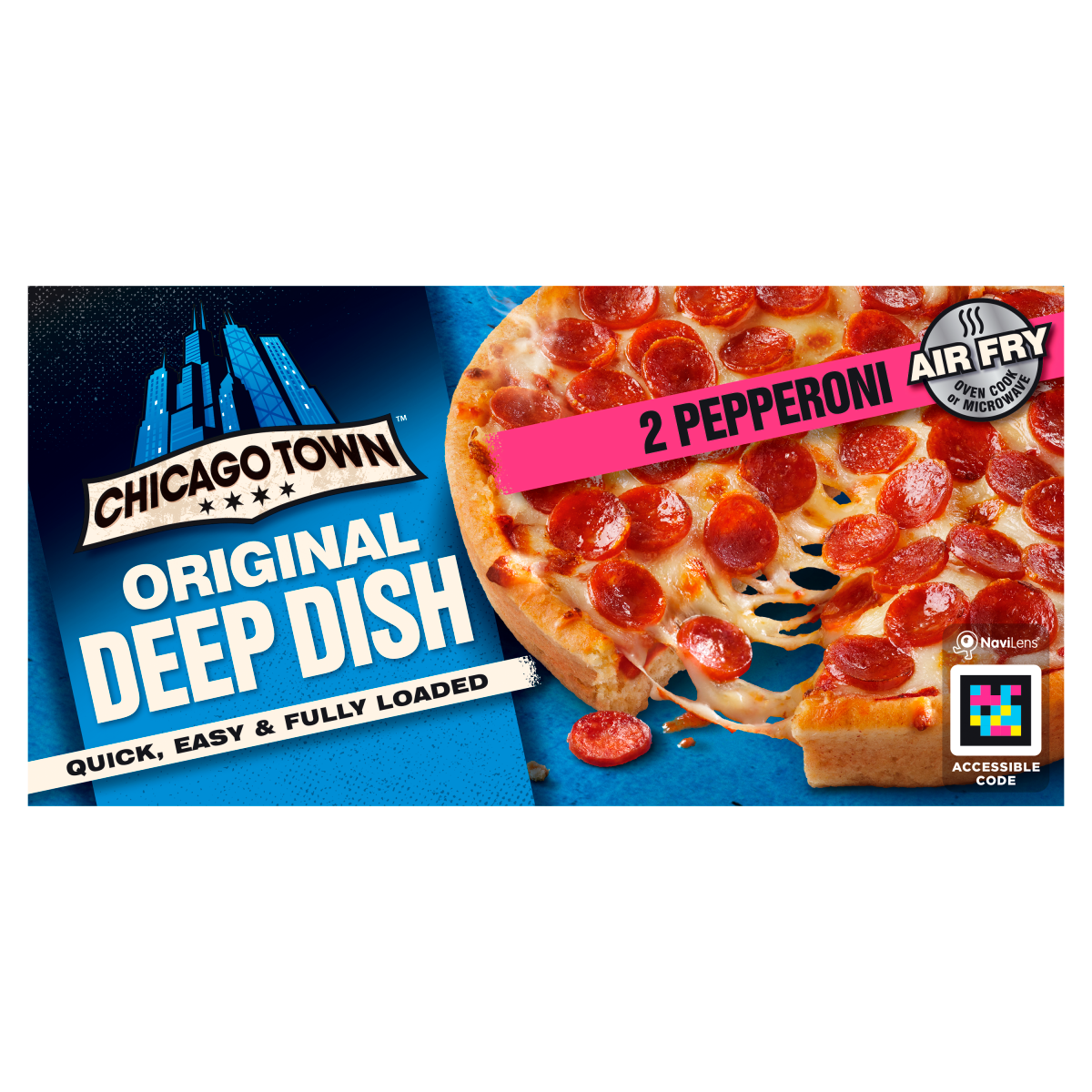 Chicago Town Original Deep Dish Pepperoni Pizza 2 x 155g (310g)