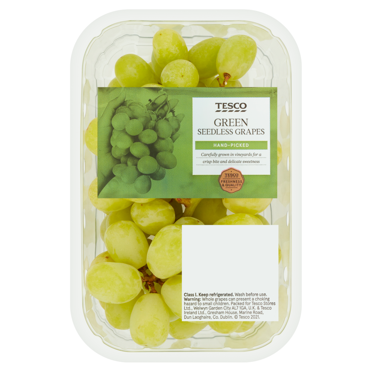 Tesco Green Seedless Grapes 500g