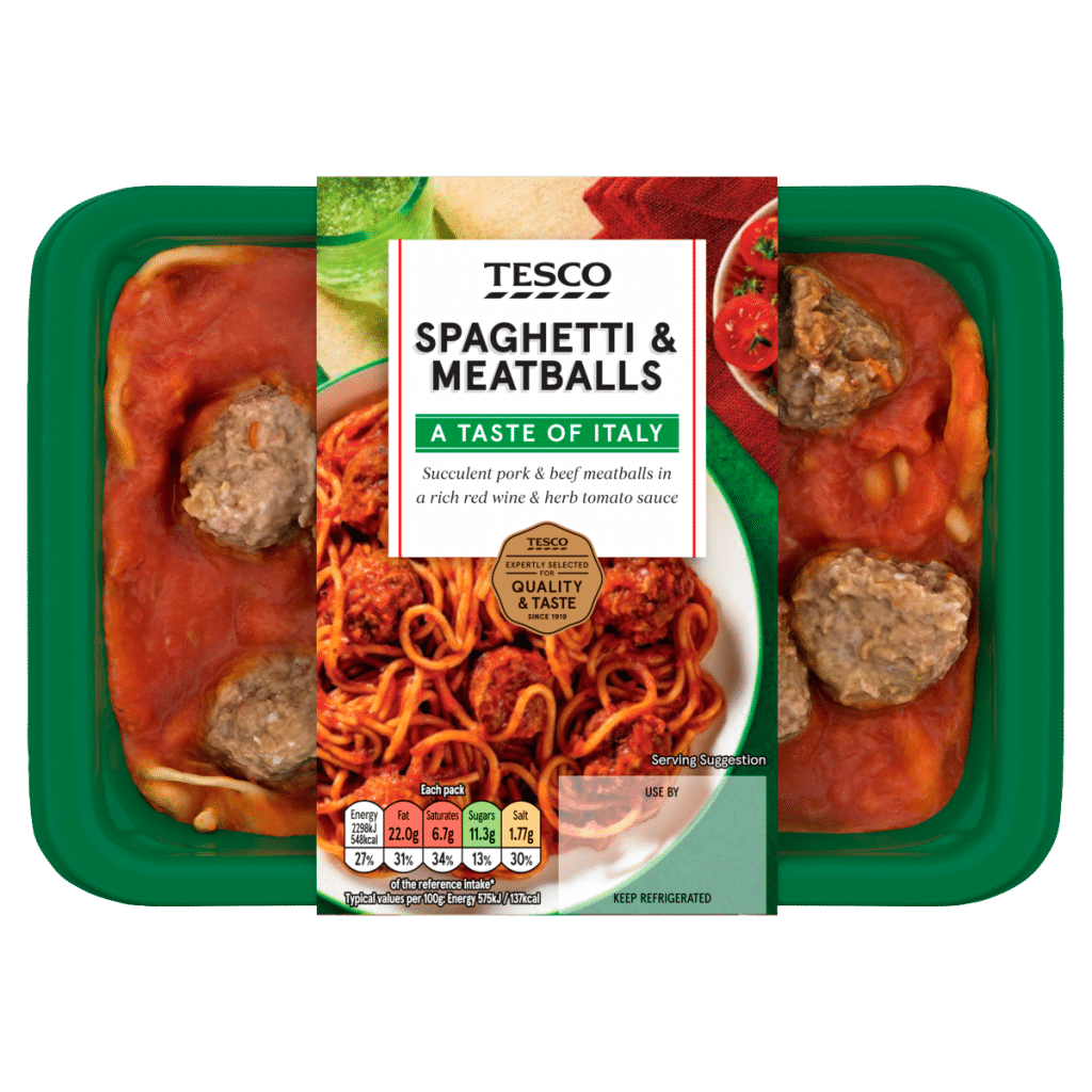 Tesco Spaghetti & Meatballs 400g