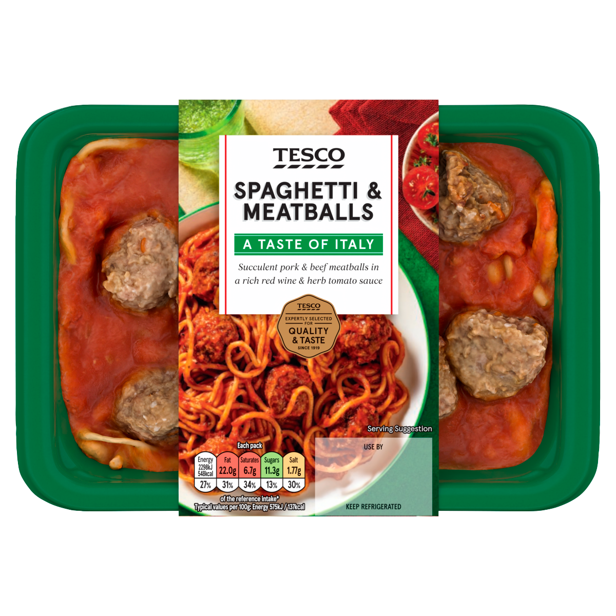 Tesco Spaghetti & Meatballs 400g