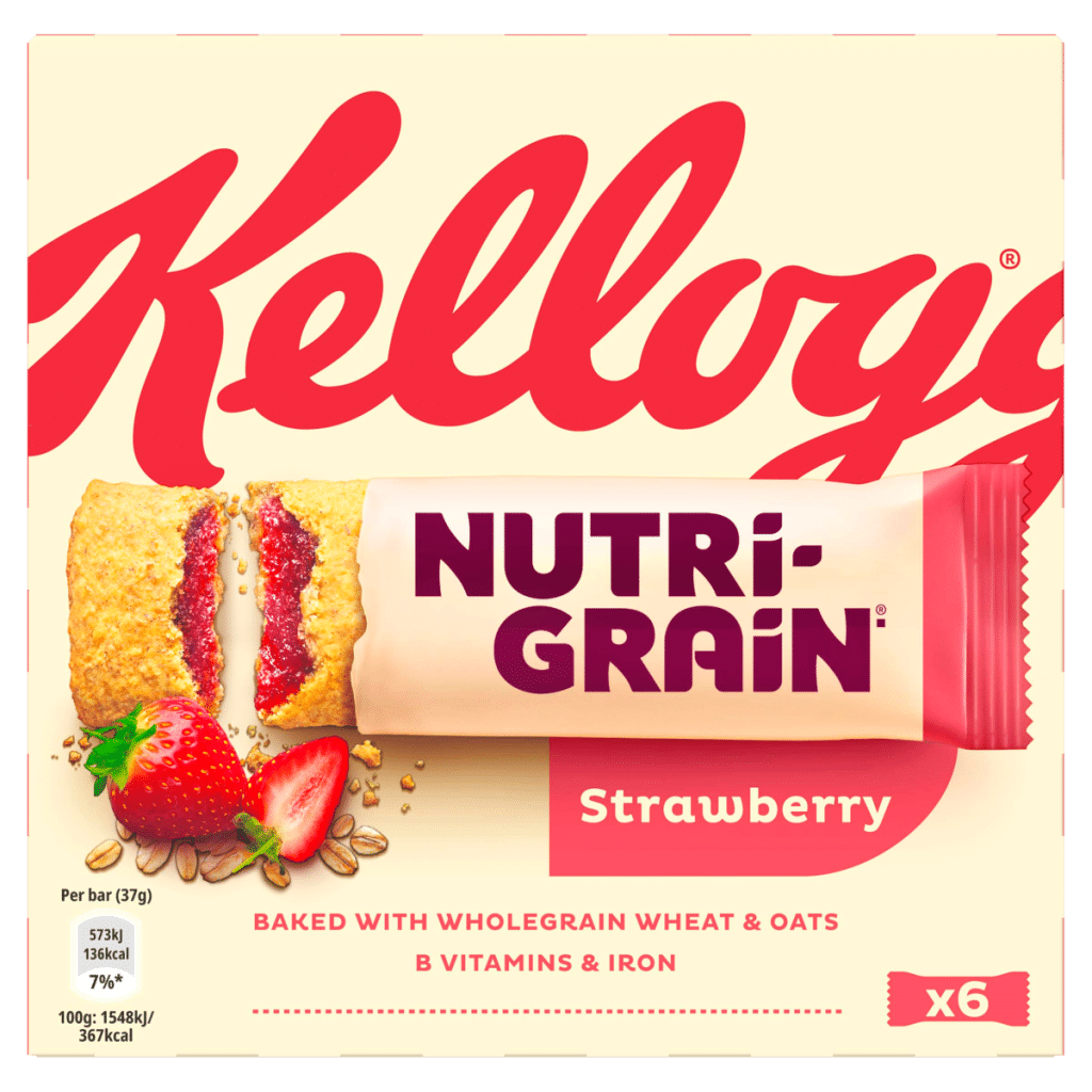 Kellogg’s Nutri-Grain Strawberry 6 x 37g (222g)
