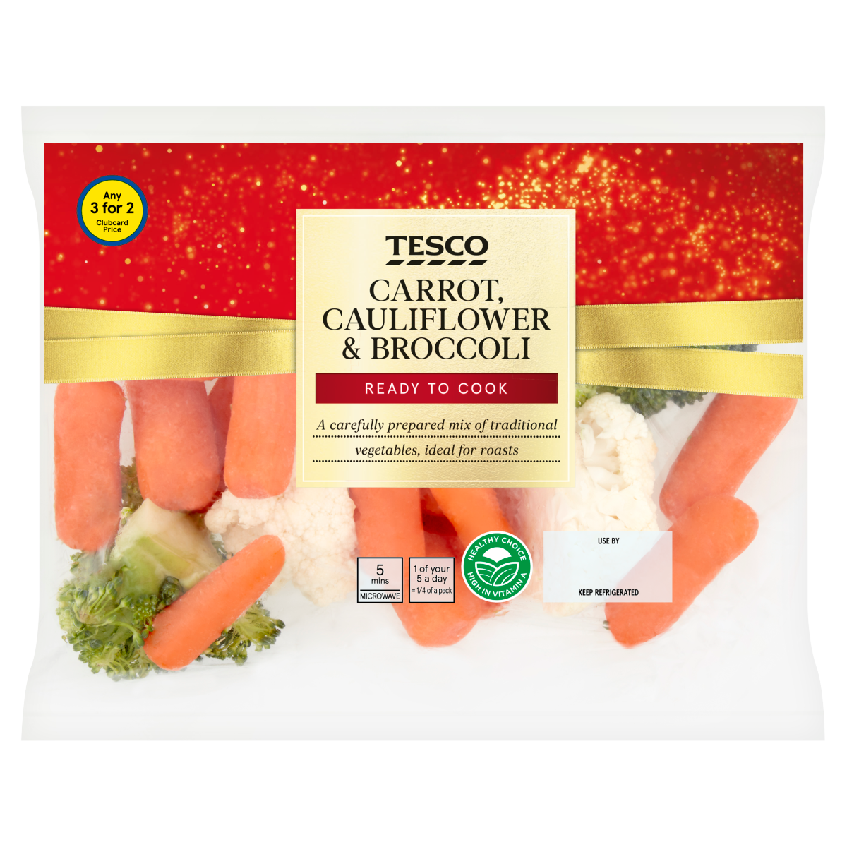 Tesco Christmas Carrot, Cauliflower & Broccoli 370g