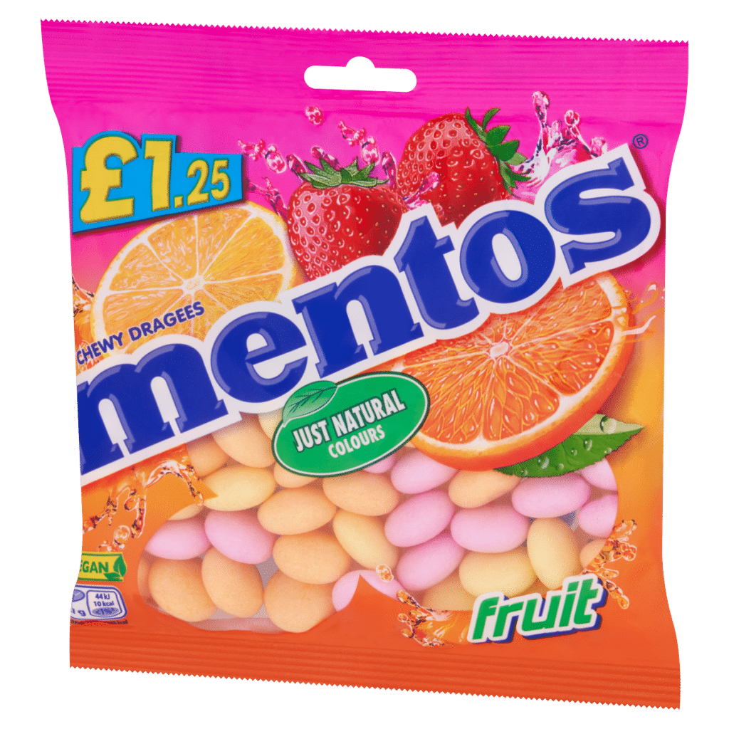 Mentos Chewy Dragees Fruit 135g